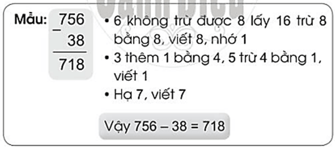 Vở bài tập Toán lớp 2 Cánh diều Bài 86: Phép trừ (có nhớ) trong phạm vi 1000 (trang 73)
