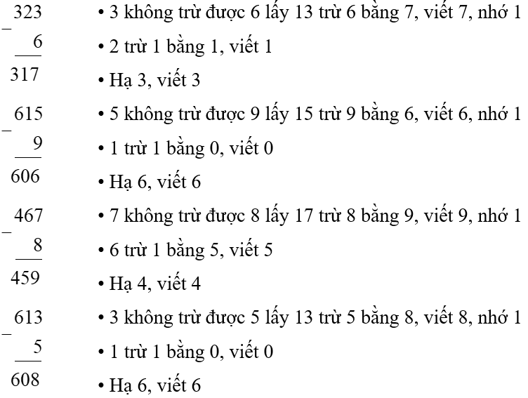 Vở bài tập Toán lớp 2 Cánh diều Bài 86: Phép trừ (có nhớ) trong phạm vi 1000 (trang 73)