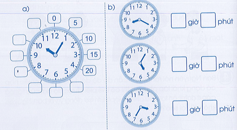 Vở bài tập Toán lớp 3 Cánh diều Tập 2 trang 36, 37, 38 Bài 73: Thực hành xem đồng hồ