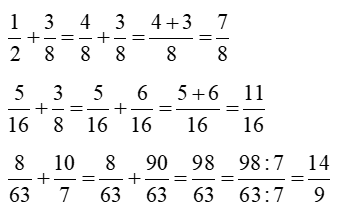 Vở bài tập Toán lớp 4 Cánh diều Bài 76: Cộng các phân số khác mẫu số