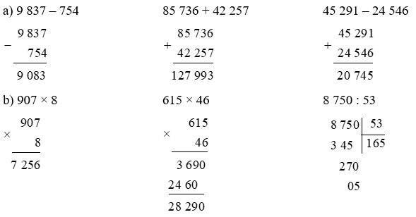 Vở bài tập Toán lớp 4 Kết nối tri thức Bài 68: Ôn tập phép tính với số tự nhiên