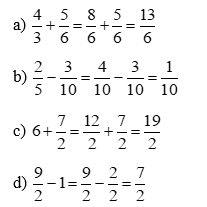 Vở bài tập Toán lớp 5 Cánh diều Bài 5: Ôn tập và bổ sung và các phép tính với phân số