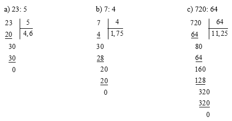 Vở bài tập Toán lớp 5 Kết nối tri thức Bài 22: Phép chia số thập phân