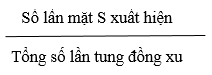 Xác suất thực nghiệm xuất hiện mặt N khi tung đồng xu nhiều lần bằng