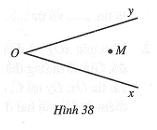 Điểm M như trong Hình 38 (không thuộc tia Ox Oy) được gọi là điểm