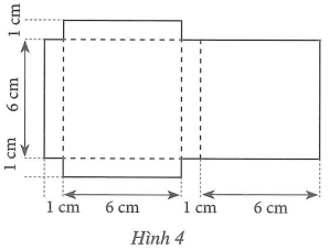 Để tạo một cái hộp có nắp người ta cắt một miếng bìa với kích thước như Hình 4