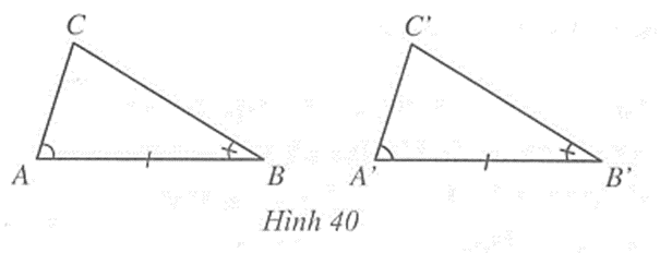 Nếu một cạnh và hai góc kề nhau của tam giác này bằng ……… và ……… của tam giác kia
