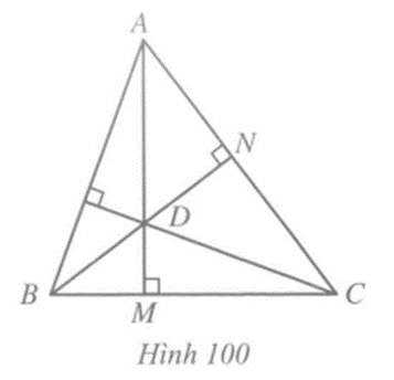 Tam giác ABC và điểm D nằm trong tam giác. Chứng minh rằng nếu DA vuông góc với BC