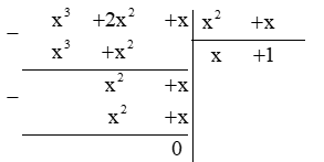 Tính: a) (x^2 – 2x + 1) : (x – 1) ; b) ( x^3 + 2x^2 + x ) : (x^2 + x)  (ảnh 631)