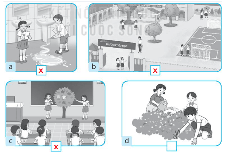 Vở bài tập Tự nhiên xã hội lớp 3 trang 22, 23 Bài 7: Giữ an toàn và vệ sinh ở trường | Kết nối tri thức (ảnh 2)