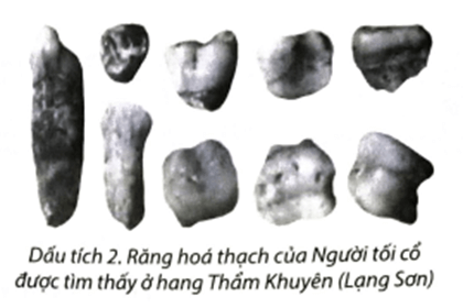 Đóng vai nhà khảo cổ học, quan sát và giải mã các dấu tích dưới đây. Câu hỏi gợi ý: Đặc điểm của công cụ đá Núi Đọ là gì