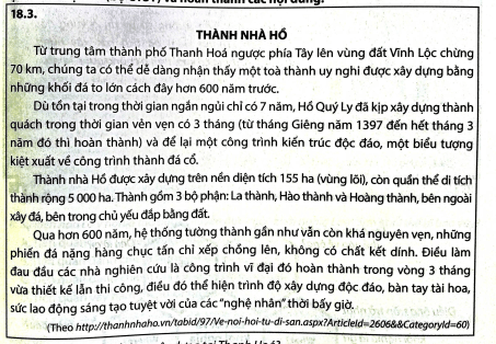 Tại sao thành nhà Hồ được xây dựng tại Thanh Hoá