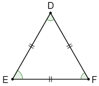 Cho tam giác đều DEF Điền vào chỗ chấm
