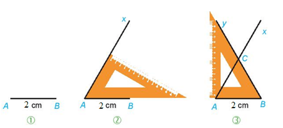 Vẽ hình tam giác đều có cạnh bằng 2 cm