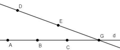 Cho ba điểm A, B, C cùng nằm trên đường thẳng d sao cho B nằm giữa A và C