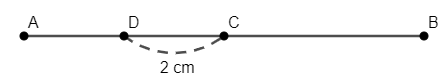 Cho hình vẽ sau: Biết C là trung điểm của đoạn thẳng AB