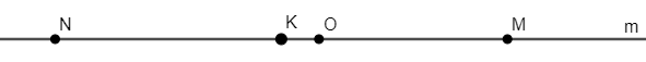 Cho điểm M trên tia Om sao cho OM = 5 cm. Gọi N là điểm trên tia đối