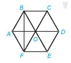 Cho hình lục giác đều ABCDEF như hình sau, biết OA = 6 cm; BF = 10,4 cm.