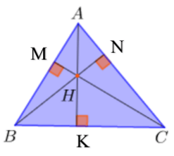 Vẽ một tam giác nhọn và một tam giác tù rồi vẽ ba đường cao của mỗi tam giác đó