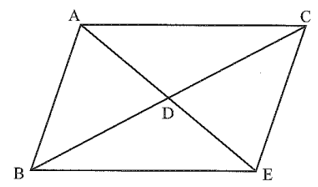 Cho tam giác ABC có AD là trung tuyến. Trên tia đối của tia DA lấy điểm E