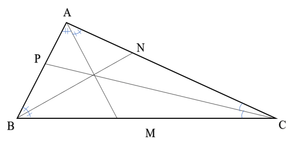 Vẽ ba tam giác nhọn, tù, vuông và với mỗi tam giác, vẽ ba đường phân giác của chúng