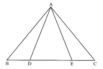 Cho tam giác ABC cân tại A. Trên cạnh BC lấy D, E sao cho BD = CE