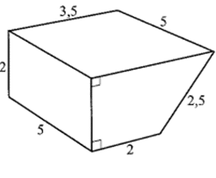 Tạo lập hình lăng trụ với các kích thước được cho như hình dưới đây (đơn vị cm)