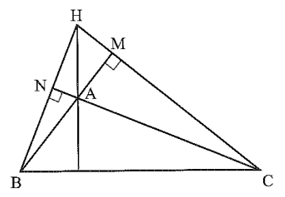 Cho ABC là tam giác có góc A > 90°. Hai đường cao BM và CN của tam giác cắt nhau tại H