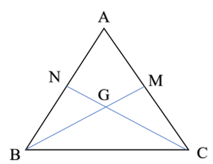 Cho tam giác ABC có hai trung tuyến BM và CN cắt nhau tại G