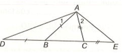 Cho tam giác ABC (AB > AC). Trên đường thẳng chứa cạnh BC, lấy điểm D và điểm E