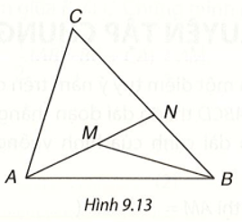 Cho điểm M nằm bên trong tam giác ABC. Gọi N là giao điểm của đường thẳng AM 