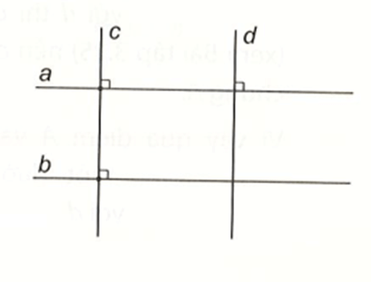 Cho hai đường thẳng phân biệt a, b cùng vuông góc với đường thẳng c; d là một đường thẳng