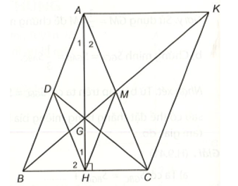 Cho tam giác ABC cân tại A, đường cao AH (H thuộc BC) 