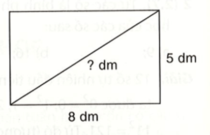 Biết rằng bình phương độ dài đường chéo của một hình chữ nhật bằng tổng các bình phương
