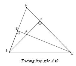 Cho tam giác ABC không phải là tam giác vuông, có các đường cao BE, CF