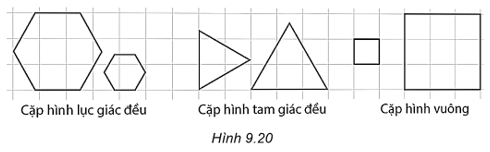 Trong các cặp hình đồng dạng dưới đây, cặp hình nào là đồng dạng phối cảnh