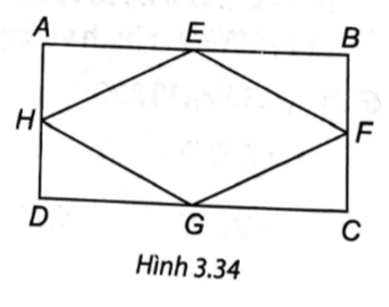Chứng minh rằng các trung điểm của bốn cạnh trong một hình chữ nhật