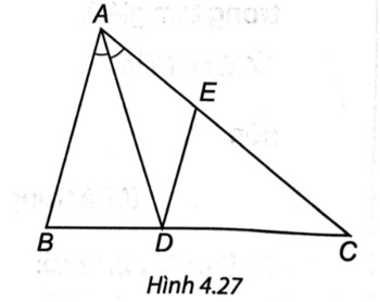 Cho tam giác ABC, phân giác AD (D thuộc BC). Đường thẳng qua D