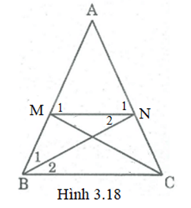 Cho tam giác ABC cân tại A Trên cạnh AB lấy điểm M, trên cạnh AC