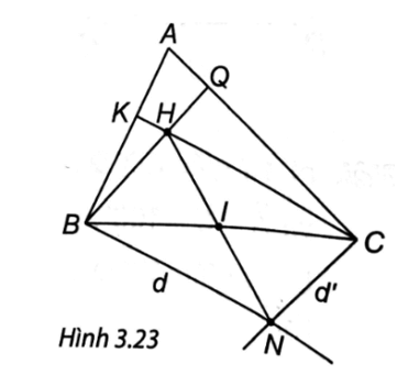 Cho tam giác nhọn ABC có trực tâm H Vẽ các đường thẳng d vuông góc