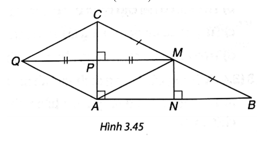 Cho tam giác ABC vuông tại A. Gọi M là trung điểm của BC còn P