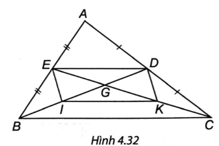 Cho tam giác ABC, các đường trung tuyến BD và CE cắt nhau tại G