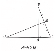 Cho tam giác ABC vuông tại A có AC = 3 cm, BC = 8 cm. Đường trung trực của đoạn thẳng BC