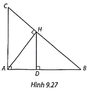 Cho tam giác ABC vuông tại A có AB = 5 cm, AC = 4 cm. Gọi AH, HD lần lượt là