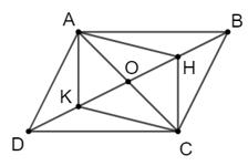 Cho hình bình hành ABCD, O là giao điểm của hai đường chéo AC và BD
