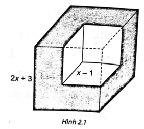Từ một khối lập phương có độ dài cạnh là 2x + 3 (cm)