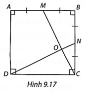 Cho hình vuông ABCD có cạnh bằng 4 cm và M, N lần lượt là trung điểm của AB, BC