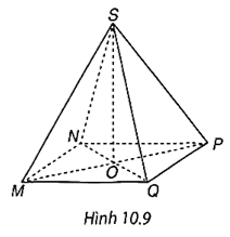 Chọn phương án đúng. Quan sát Hình 10.9. Đường cao của hình chóp S.MNPQ là