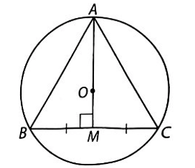 Cho tam giác đều ABC nội tiếp đường tròn (O). Biết rằng đường tròn (O) có bán kính bằng 3 cm