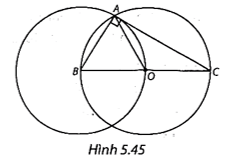 Cho đường tròn (O) đường kính BC và điểm A (khác B và C) trang 122 VTH Toán 9 Tập 1